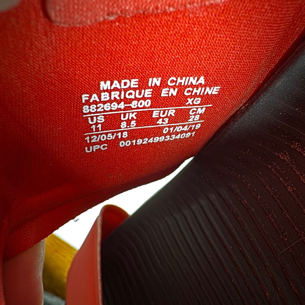 Nike Ultra Comfort 3 Slide Sandals Red Black 882694-800 Womens 11 - Picture 5 of 5